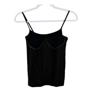Joah Brown Corset Tank Top Size M/L Black Rayon Stretch Spaghetti Strap NWT